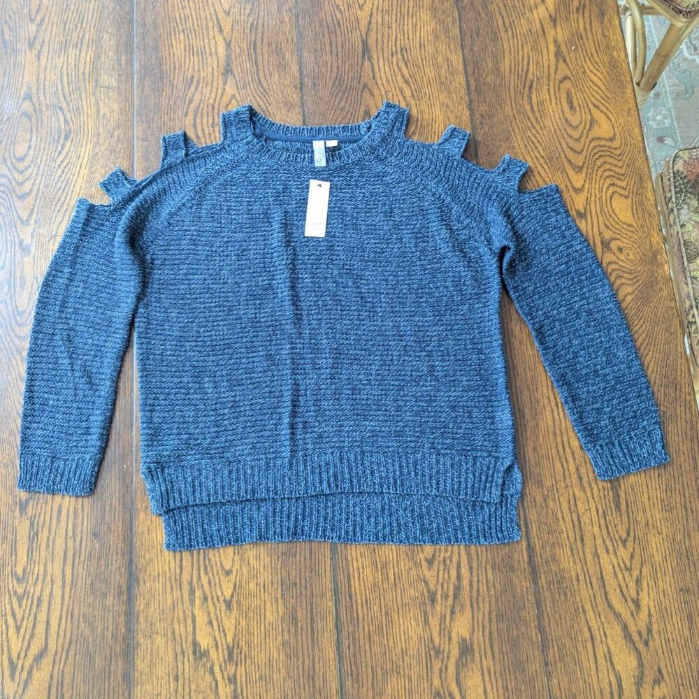 NWT Francesca's Alya Navy Sweater Size Large